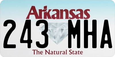 AR license plate 243MHA