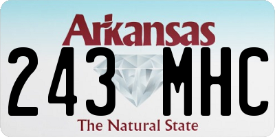 AR license plate 243MHC