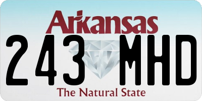 AR license plate 243MHD