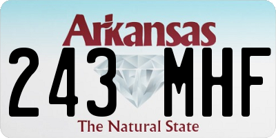 AR license plate 243MHF