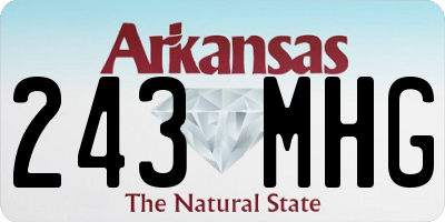 AR license plate 243MHG