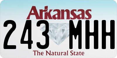 AR license plate 243MHH