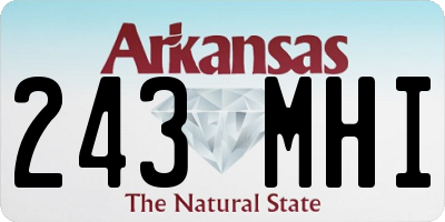 AR license plate 243MHI