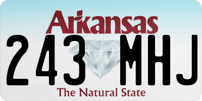 AR license plate 243MHJ