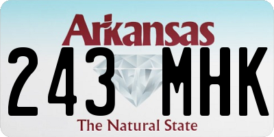AR license plate 243MHK