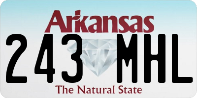 AR license plate 243MHL