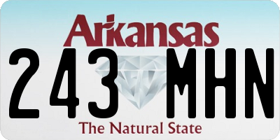 AR license plate 243MHN