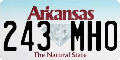 AR license plate 243MHO