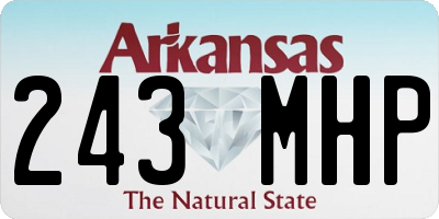 AR license plate 243MHP