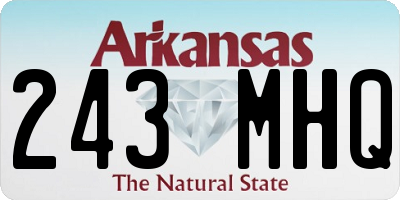 AR license plate 243MHQ