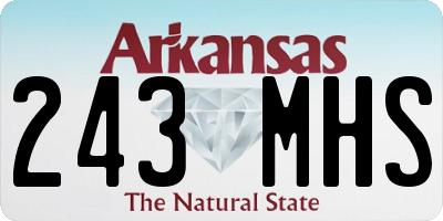AR license plate 243MHS