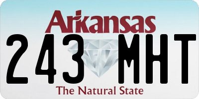AR license plate 243MHT