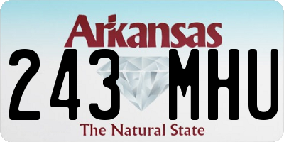 AR license plate 243MHU