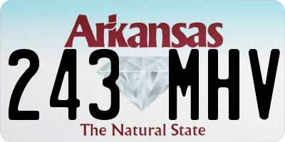 AR license plate 243MHV