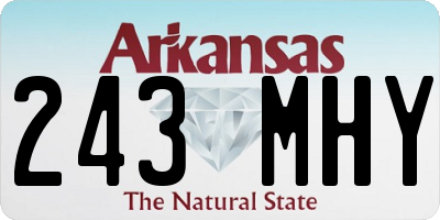 AR license plate 243MHY