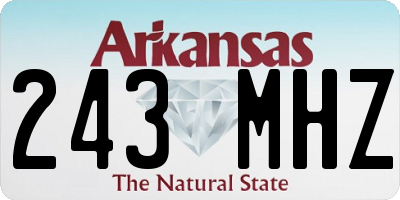 AR license plate 243MHZ