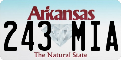AR license plate 243MIA