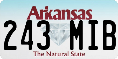 AR license plate 243MIB