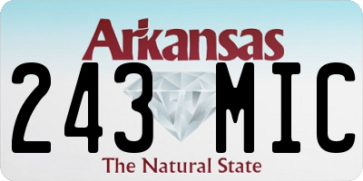 AR license plate 243MIC