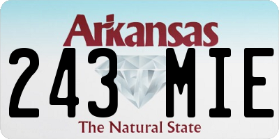 AR license plate 243MIE