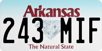 AR license plate 243MIF