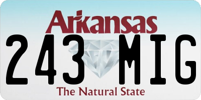 AR license plate 243MIG