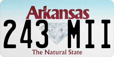 AR license plate 243MII
