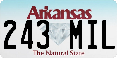 AR license plate 243MIL