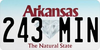 AR license plate 243MIN
