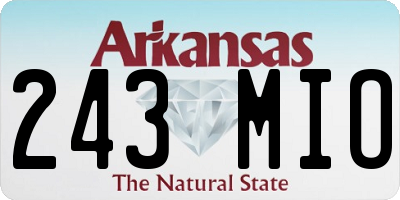 AR license plate 243MIO