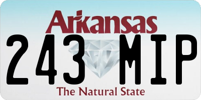 AR license plate 243MIP