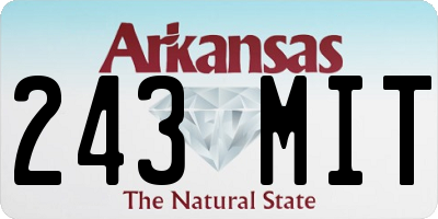 AR license plate 243MIT