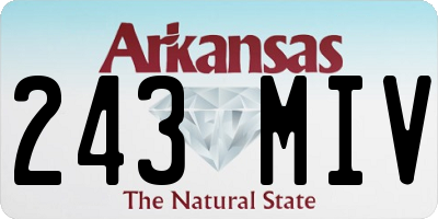 AR license plate 243MIV