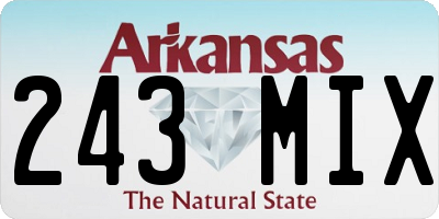 AR license plate 243MIX