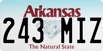 AR license plate 243MIZ