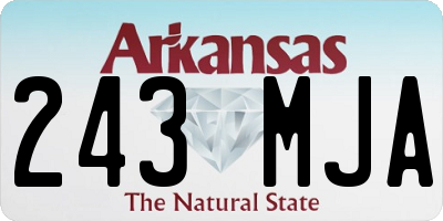 AR license plate 243MJA
