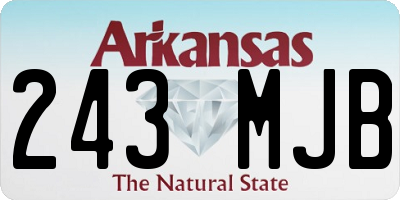 AR license plate 243MJB