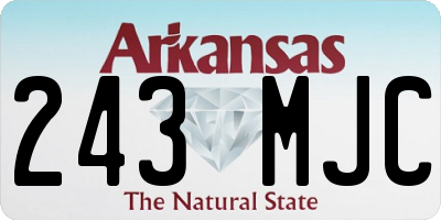 AR license plate 243MJC