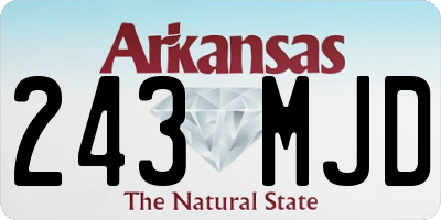AR license plate 243MJD