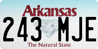 AR license plate 243MJE