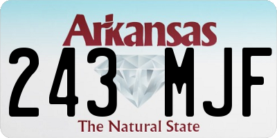 AR license plate 243MJF