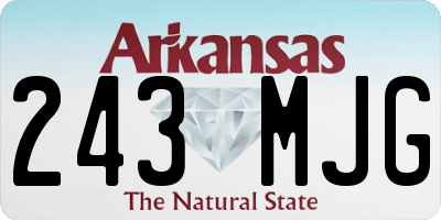 AR license plate 243MJG