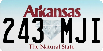 AR license plate 243MJI