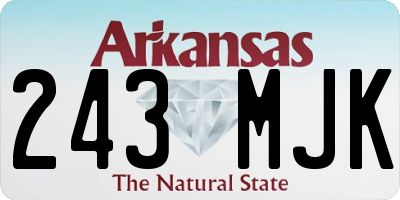AR license plate 243MJK