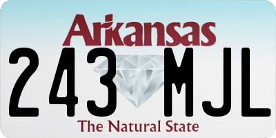 AR license plate 243MJL