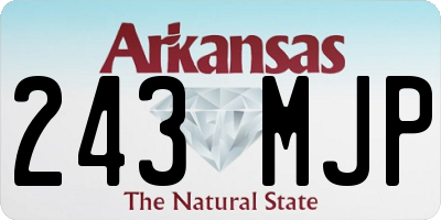 AR license plate 243MJP