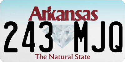 AR license plate 243MJQ