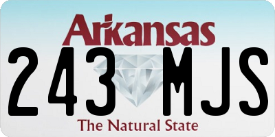 AR license plate 243MJS