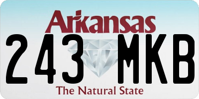 AR license plate 243MKB
