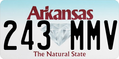 AR license plate 243MMV